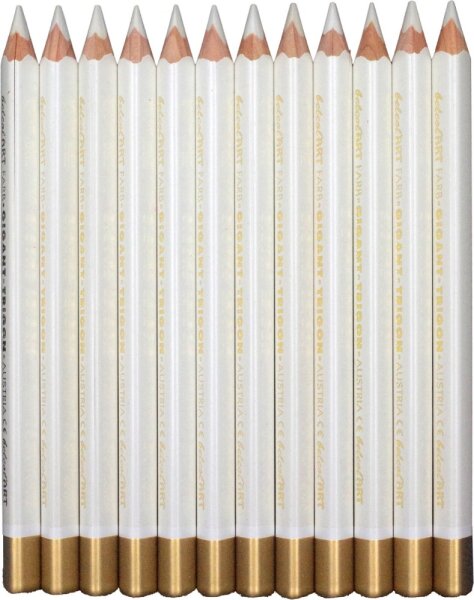 belcolART Farb Gigant Trigon 12 Stifte weiss 818