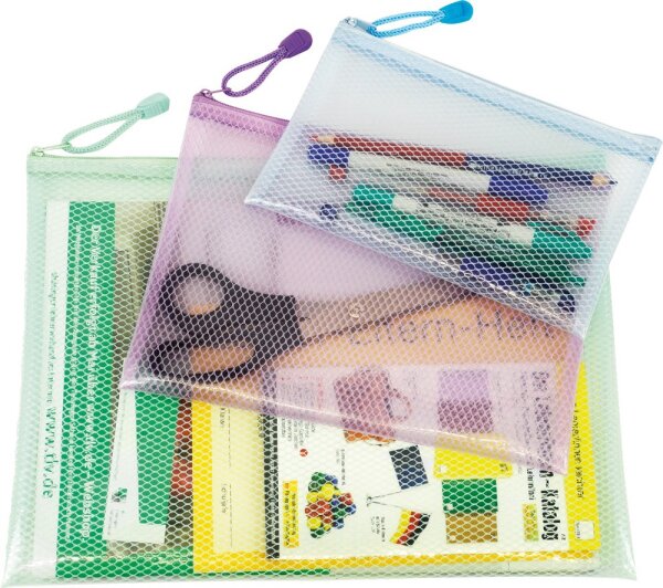 Utensilien Taschen transparent, 3er Set