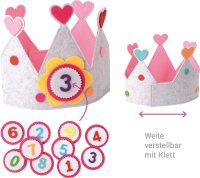 Krone pink mit Buttons