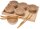 Sortiertablett mit Holzschalen und Pinzetten