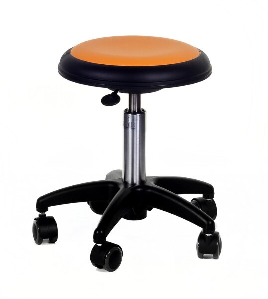 Rollhocker Maxi ohne Rückenlehne orange