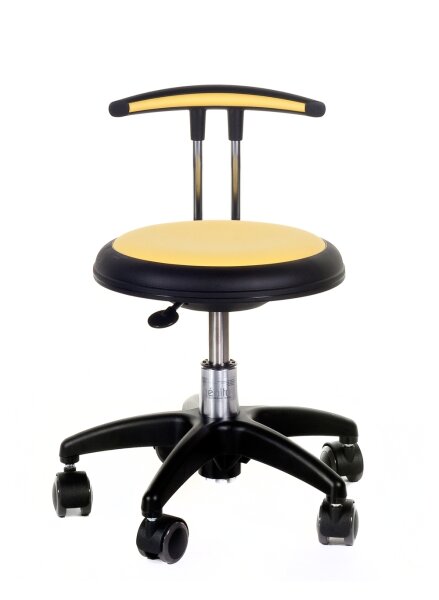 Rollhocker Midi mit Beckenstütze gelb