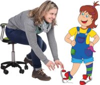 Rollhocker Midi mit Beckenstütze gelb