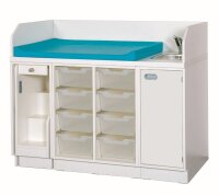 Wickelkommode mit ausziehbarer Treppe links, 8 Boxen
