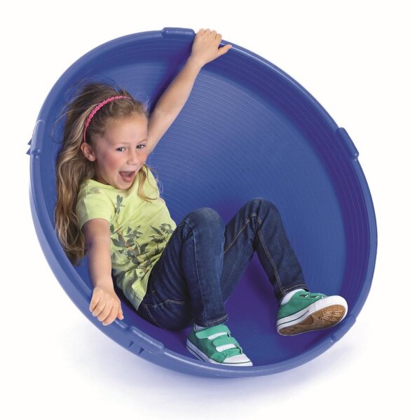 Spielkreisel blau mit Maedchen