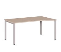 Schreibtisch mit Freiformplatte 160 cm höhenverst