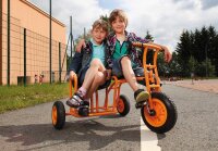 Dreirad Seitenwagen Produktbild mit Kindern