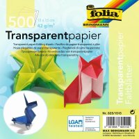 Faltblätter transparent 15x15 cm, 500er - farbig...