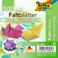 Faltblätter 10x10 cm, 70 g/m² 500er - farbig...