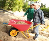 Schubkarre im Sandkasten