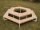 Outdoor Trapeztisch mit Bank innen