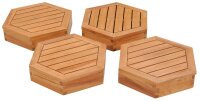 Outdoor Holzwaben 4 Stück mit Deckel