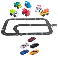 Straßenset mit 11 Autos