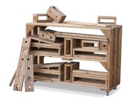 Outdoor-Baublocks, 25 Stück mit Wagen