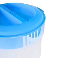Kanne 2l - transparent, mit farbigem Deckel