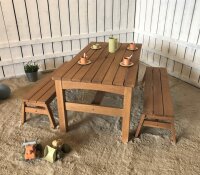 Outdoor Bänke für Kinder mit Tisch