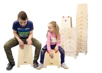 Cajon stapelbar, 2 Größen  mit Kindern