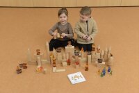 Build-My-Castle 119 Teile Transparent Acryl Holz
