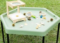 Sechseckiges Spielbrett salbeifarbig