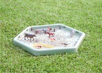 Sechseckiges Spielbrett salbeifarbig 5er Set