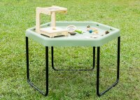Sechseckiges Spielbrett salbeifarbig 5er Set