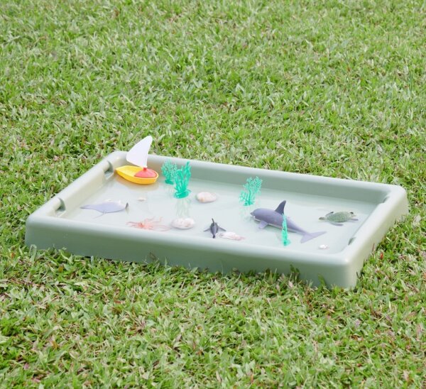 Rechteckiges Spielbrett 5er Set, salbeifarbig 565