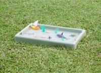 Rechteckiges Spielbrett salbeifarbig 5er Set