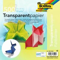Faltblätter transparent 20x20 cm, 500 Blatt - farbig...