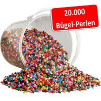 Buegelperlen 20.000 Stueck im Eimer