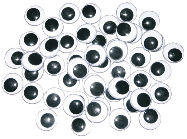 Wackelaugen rund, 100er Pack 750