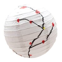 Papierlaterne weiß, bemalt
