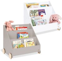 Bücherregal grau und weiß