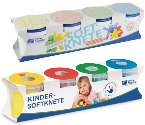Kinder Softknete, 4 Grundfarben, 600 g