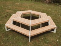Outdoor Trapeztisch mit Bank