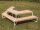 Outdoor Trapeztisch mit Bank