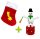 Weihnachtsset Stiefel + Wackelspiel Schneemann