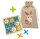 Weihnachtsset: Beutel + Tic-Tac-Toe Holz