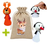 Weihnachtsset: Beutel + Jumpy Elch/Schneemann