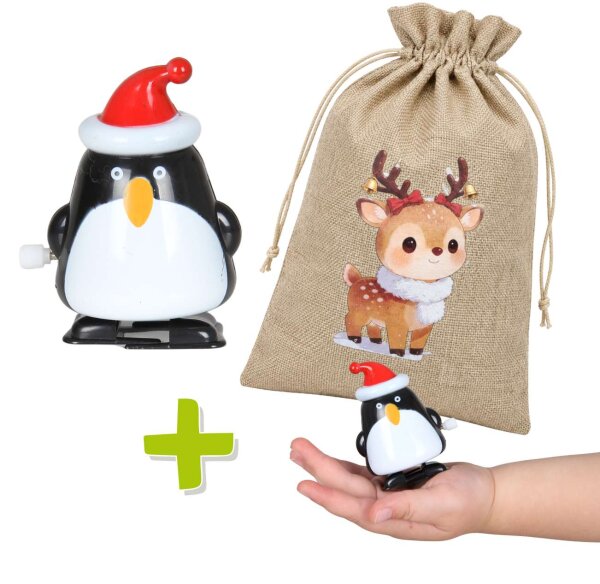 Weihnachtsset: Beutel + Wackelpinguin