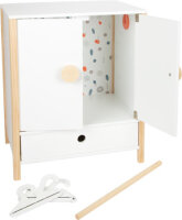Puppenwagen, Puppenbett, Puppenwiege & Puppenschrrank - 4er Setaus Holz