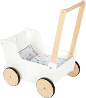 Puppenwagen, Puppenbett, Puppenwiege & Puppenschrrank - 4er Setaus Holz