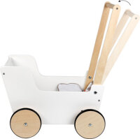 Puppenwagen, Puppenbett, Puppenwiege & Puppenschrrank - 4er Setaus Holz