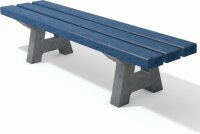 Kinderbank Canetti aus Recyclingkunststoff, 150 cm – mit oder ohne Rückenlehne