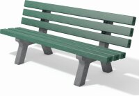 Kinderbank Canetti aus Recyclingkunststoff, 150 cm – mit oder ohne Rückenlehne
