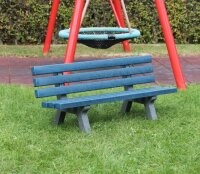 Kinderbank Canetti aus Recyclingkunststoff, 150 cm – mit oder ohne Rückenlehne