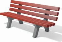 Kinderbank Canetti aus Recyclingkunststoff, 150 cm – mit oder ohne Rückenlehne