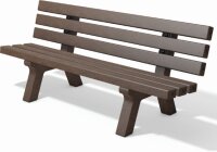 Kinderbank Canetti aus Recyclingkunststoff, 150 cm – mit oder ohne Rückenlehne