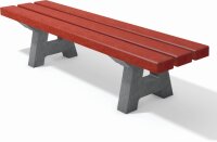 Kinderbank Canetti aus Recyclingkunststoff, 150 cm – mit oder ohne Rückenlehne