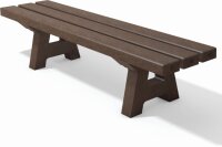 Kinderbank Canetti aus Recyclingkunststoff, 150 cm – mit oder ohne Rückenlehne