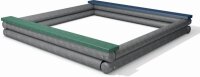Palisaden-Sandkasten aus Recyclingkunststoff